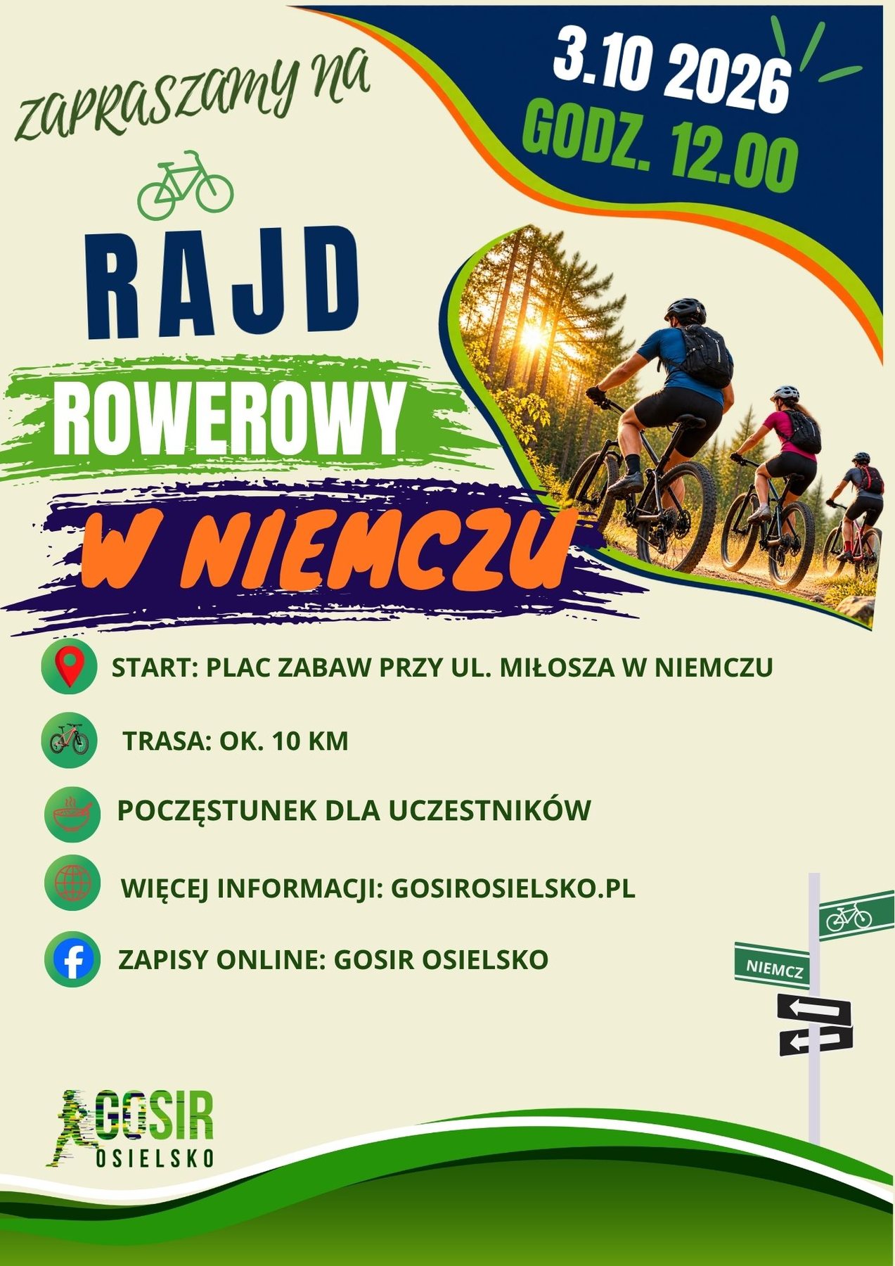 Rajd Rowerowy w Niemczu już w sobotę!